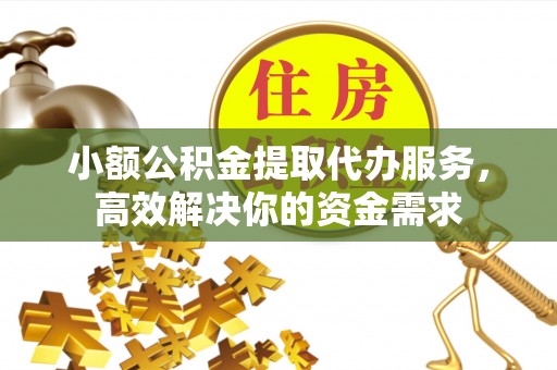 莲湖小额公积金提取代办服务，高效解决你的资金需求