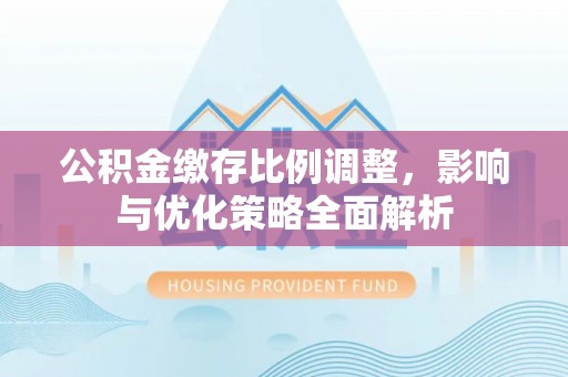 莲湖公积金缴存比例调整，影响与优化策略全面解析