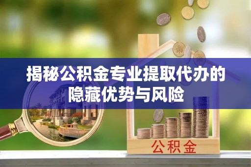 莲湖揭秘公积金专业提取代办的隐藏优势与风险