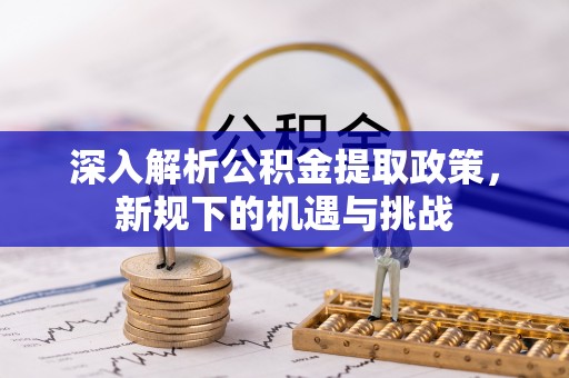 莲湖深入解析公积金提取政策，新规下的机遇与挑战
