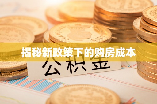 莲湖揭秘新政策下的购房成本