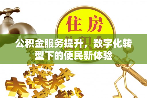 莲湖公积金服务提升，数字化转型下的便民新体验