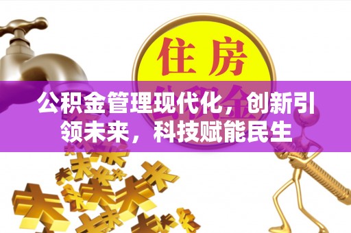 莲湖公积金管理现代化，创新引领未来，科技赋能民生