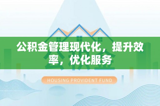 莲湖公积金管理现代化，提升效率，优化服务