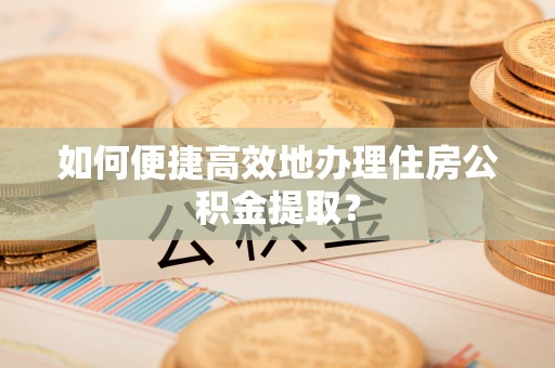 莲湖如何便捷高效地办理住房公积金提取？
